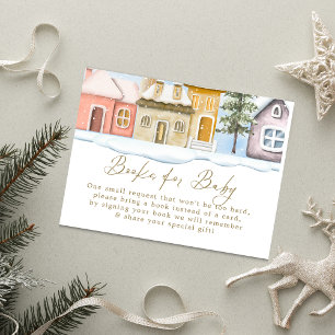 Winter Christmas It takes a Village Baby Shower   Enclosure Card