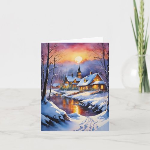 Winter Christmas Landscape Card