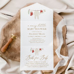 Winter Christmas Merry Little Baby Shower All In One Invitation<br><div class="desc">Invite friends and family to share in the joy of a new baby on the way with this festive baby shower invitation.</div>