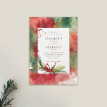 Winter Christmas Modern Watercolor Elegant Wedding Invitation<br><div class="desc">This Christmas, winter wedding invitation embodies modern elegance with its enchanting watercolor design, featuring a white frame with a backdrop of watercolor washes in green and red. Perfect for couples who love art and unique designs, elegant modern and romantic themes, this invitation is an ideal choice for Christmas wedding invitations....</div>