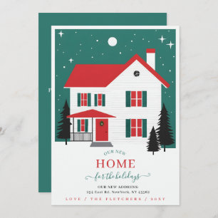 Winter Christmas New Home for Holidays Moving Holiday Card