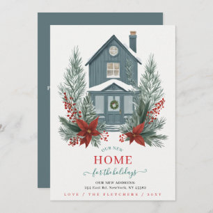 Winter Christmas New Home for Holidays Moving Holiday Card