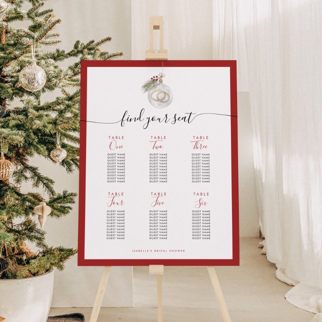 Winter Christmas Ornament Seating Chart Foam Board (Creator Uploaded)