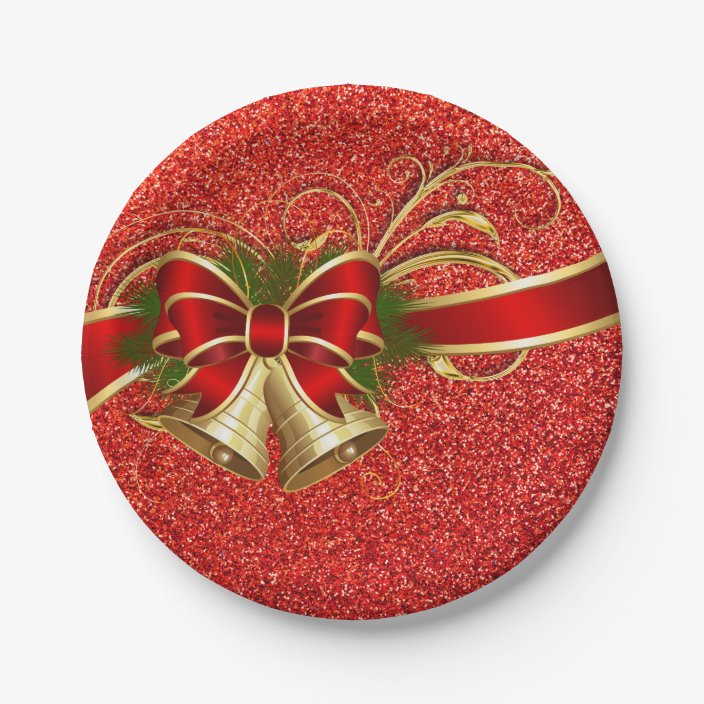 Winter Christmas paper plates