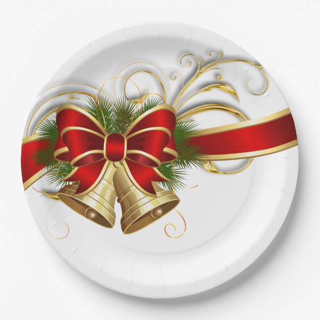 Winter Christmas paper plates (Front)