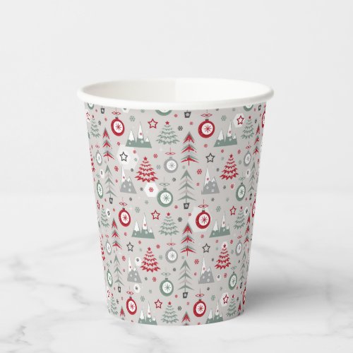 Winter Christmas pattern Paper Cups