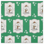 Winter Christmas Pomeranian (white) Dog Scarf Snow Fabric
