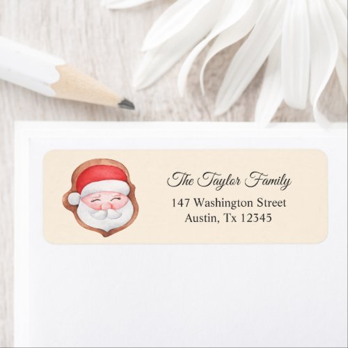  Winter Christmas Santa Return Address Label