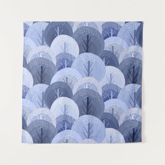 Winter Christmas seamless pattern. The pattern wit Tapestry (Front)