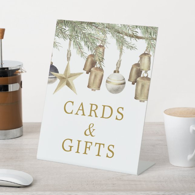 Winter Christmas Shower Cards & Gifts Sign (In SItu)