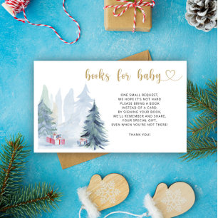 Winter Christmas snow books for baby ticket Enclosure Card