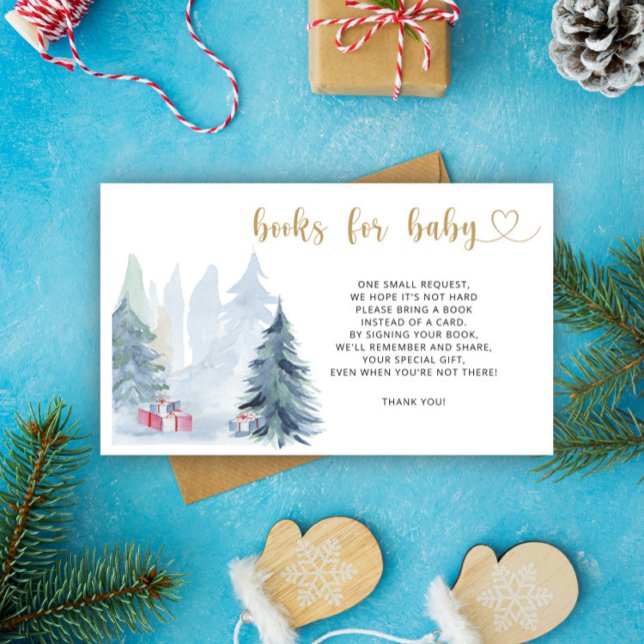 Winter Christmas snow books for baby ticket Enclosure Card (Creator Uploaded)