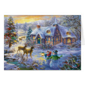 Winter Christmas Snow Cottage (Front Horizontal)