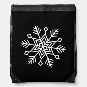 Winter Christmas Snowflake Matching Family Festive Drawstring Bag