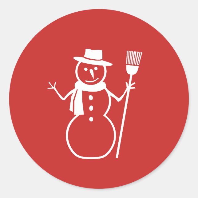 Winter Christmas Snowman Stickers (Front)