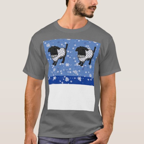 Winter Christmas Sweater Dogs and Snow