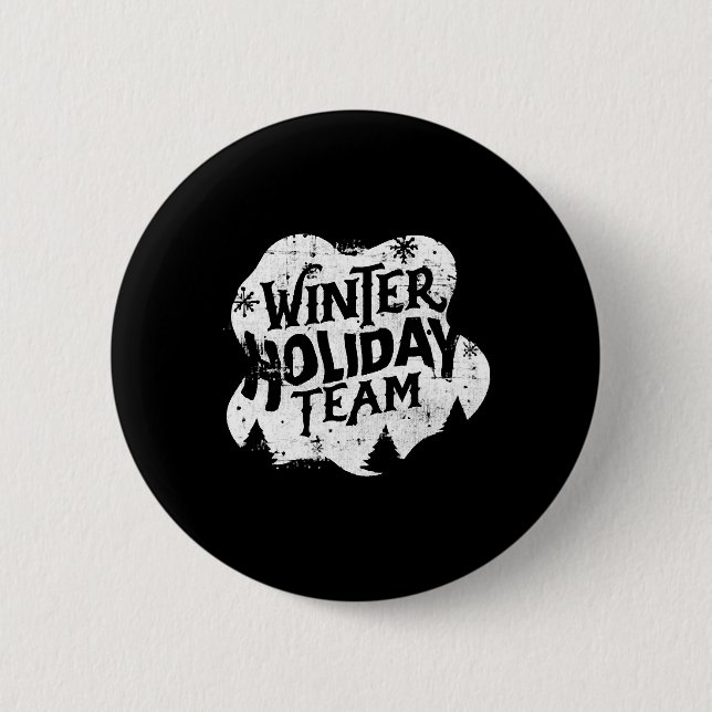 Winter Christmas Team Button (Front)