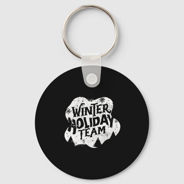 Winter Christmas Team Keychain (Front)