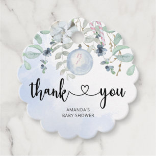 Winter Christmas Thank You Favor Tags