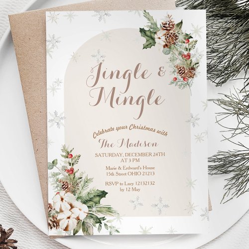 Winter Christmas Tis the Season to Be Married Invitation