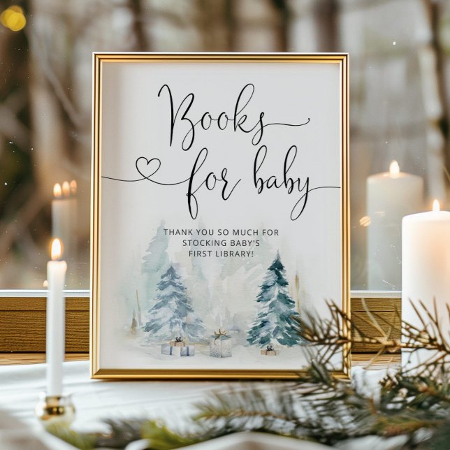 Winter Christmas tree baby shower Books for baby Poster (Creator Uploaded)
