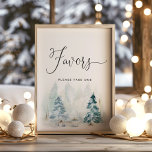 Winter Christmas tree baby shower Favors Poster<br><div class="desc">Winter baby shower favors Poster. 
Matching items available.</div>