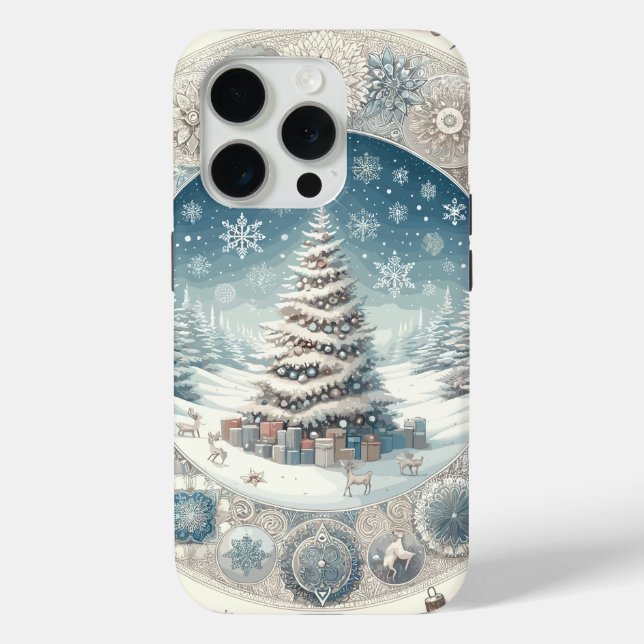 Winter Christmas Tree Case-Mate iPhone Case (Back)