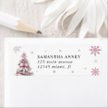 Winter Christmas Tree Pink Bow Return Address Label<br><div class="desc">Add a festive touch to your holiday mail with the Winter Christmas Tree Pink Bow Return Address Label. Featuring a charming design with elegant Christmas trees, delicate snowflakes, and a sweet pink bow, this label is perfect for adding a seasonal and feminine flair to your envelopes. Ideal for a winter...</div>