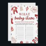 Winter Christmas What Baby Item Baby Shower Game Invitation<br><div class="desc">Winter Christmas What Baby Item Baby Shower Game</div>
