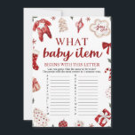 Winter Christmas What Baby Item Baby Shower Game Invitation<br><div class="desc">Winter Christmas What Baby Item Baby Shower Game</div>