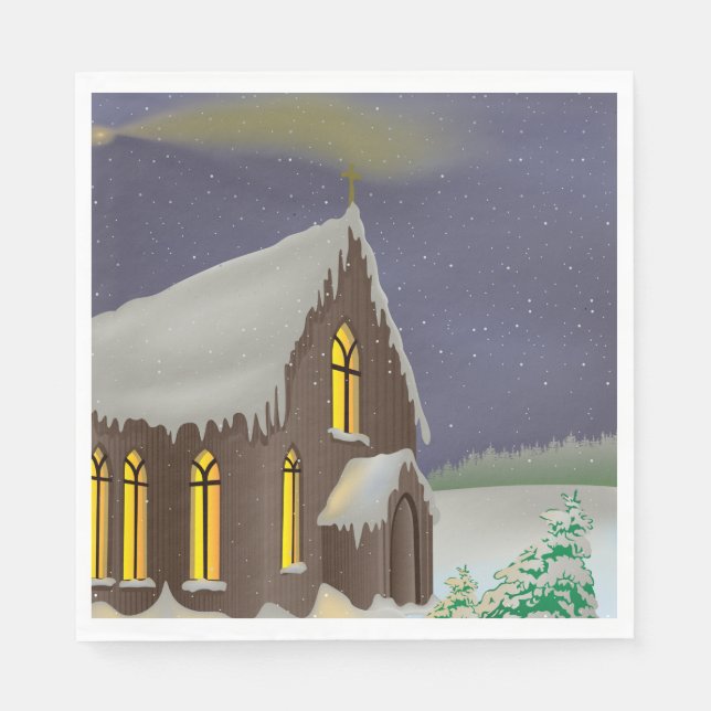 Winter Church Napkins (Front)