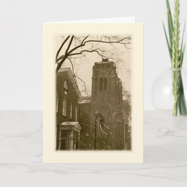 'Winter Church (NYC)' Holiday Card - Christmas (Front)