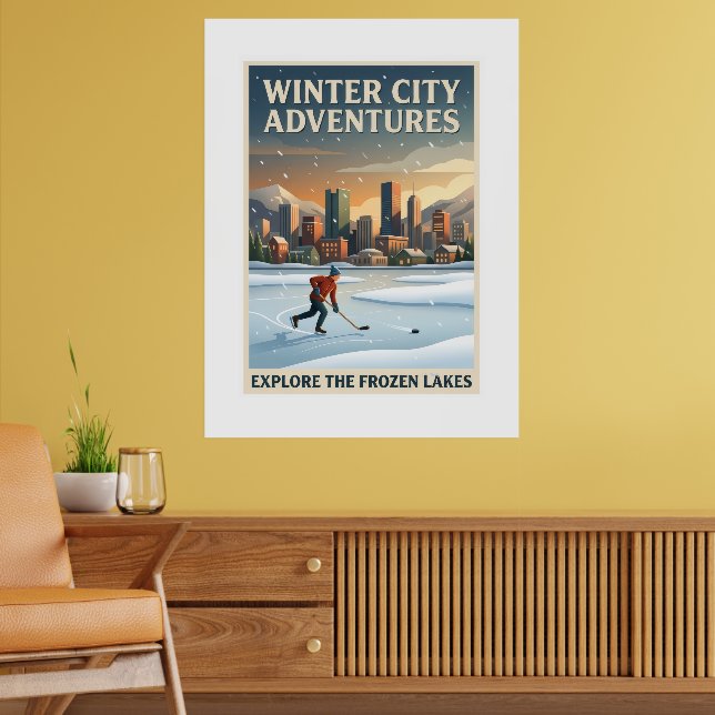 Winter City Adventures Poster (Living Room 2)