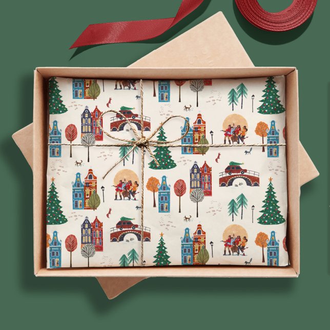 Winter City Holiday Christmas Party Tissue Paper (Winter City Holiday Christmas Party Tissue Paper)
