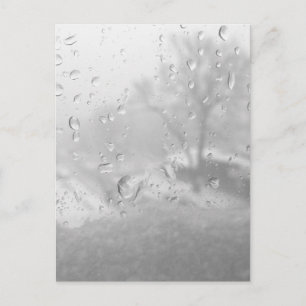 winter city window postcard