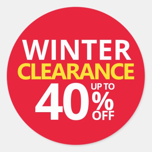 Winter Clearance 40 OFF Forty Small Business Classic Round Sticker