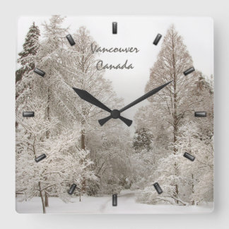 Winter Clock Custom Winter Wonderland Wall Clock