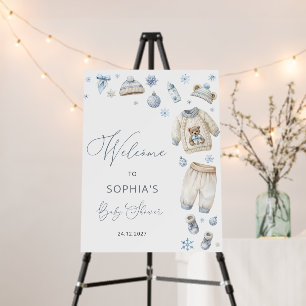Winter Clothes Boy Baby Shower Welcome Foam Board