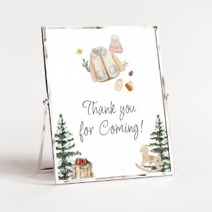 Winter Clothes Cold Outside Thank you for Coming Poster