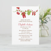 Winter Clothesline Baby Shower Invitation (Standing Front)