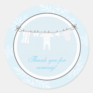 Winter Clothesline Favor Sticker or Address Label