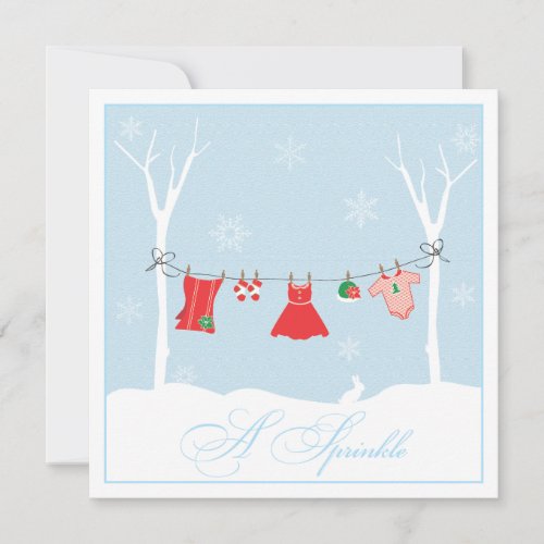 Winter Clothesline | Sprinkle Shower Invitation