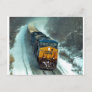 Winter Coal Train Postcard