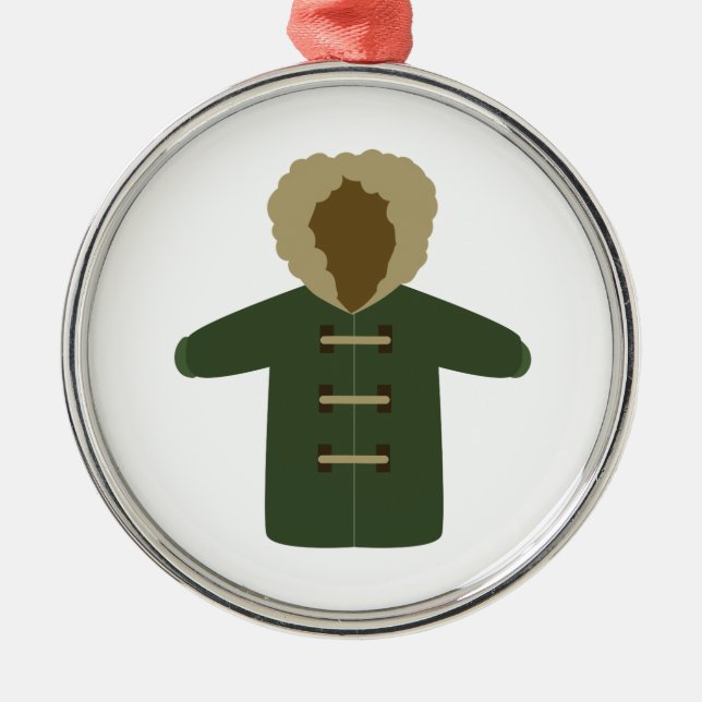 Winter Coat Metal Ornament (Front)