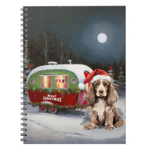 Winter Cocker Spaniel Caravan Christmas Adventure Notebook