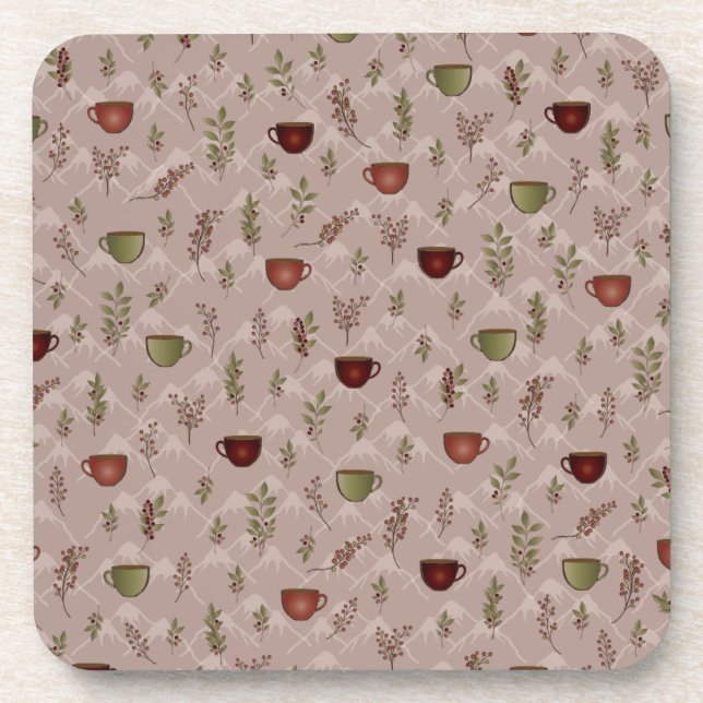 Winter Coffee Journey Beverage Coaster (Front)