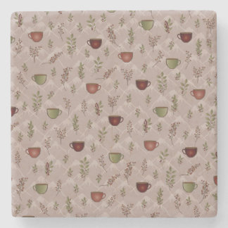 Winter Coffee Journey Stone Coaster