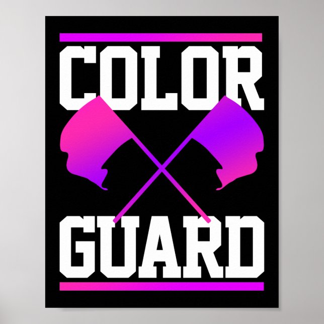 Winter Color Guard Flag Poster (Front)