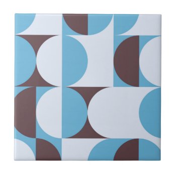 Winter Colored 60ies Retro Circles Tile by UDDesign at Zazzle
