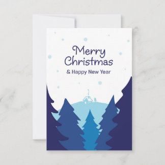 Winter colors Christmas season greetings. Card